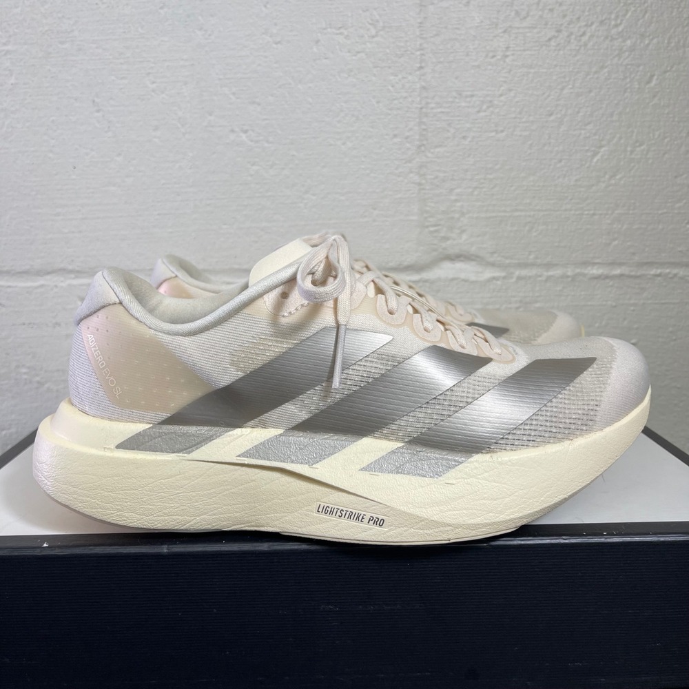 Adidas Adizero Evo SL JR5841 Wonder White Running Shoes Sneakers Women's 7 US